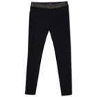 Girls 4-6x French Toast Metallic Waist Skinny Denim Pants, Girl's, Size: 4, Black