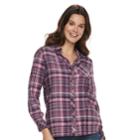 Women's Sonoma Goods For Life&trade; Supersoft Essential Shirt, Size: Large, Drk Purple