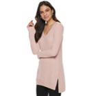 Women's Apt. 9&reg; Chenille Vented Tunic, Size: Large, Purple
