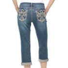 Women's Apt. 9&reg; Embellished Capri Jeans, Size: 10, Med Blue