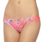 Juniors' Malibu Shirred Bikini Bottoms, Women's, Size: Xl, Pink
