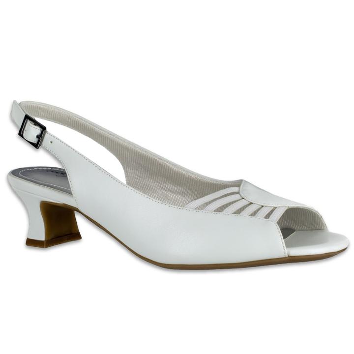 Easy Street Bliss Women's Slingback High Heels, Size: Medium (8), White