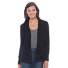 Women's Apt. 9&reg; Chevron Open-front Cardigan Sweater, Size: Small, Black