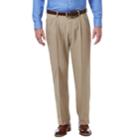 Men's Haggar Premium Comfort Stretch Classic-fit Pleated Dress Pants, Size: 32x36, Beige