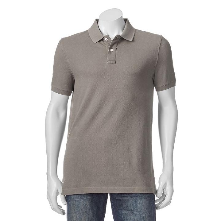 Men's Sonoma Goods For Life&trade; Core Pique Polo, Size: Xl, Med Grey