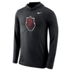 Men's Nike Arkansas Razorbacks Dri-fit Hooded Tee, Size: Large, Black
