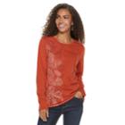 Women's Sonoma Goods For Life&trade; Graphic Crewneck Tee, Size: Medium, Drk Orange