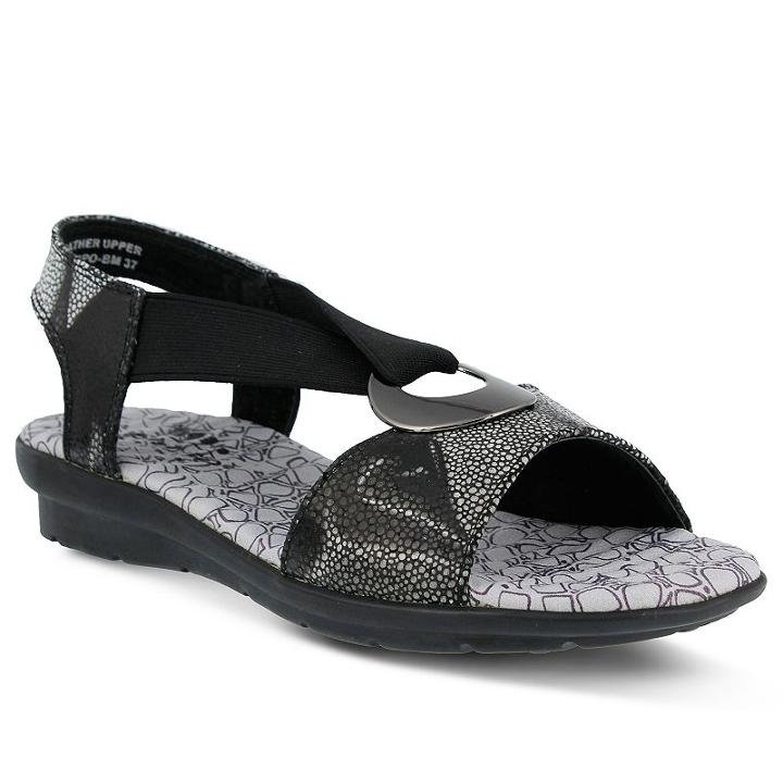 Spring Step Crespo Women's Wedge Sandals, Size: 39, Black