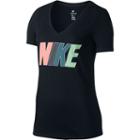 Women's Nike Flavor Burst Graphic Tee, Size: Large, Grey (charcoal)