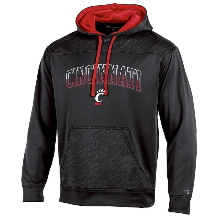 Men's Champion Cincinnati Bearcats Embossed Hoodie, Size: Small, Black