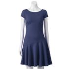 Women's Sharagano Ponte A-line Dress, Size: 10, Blue (navy)