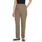Women's Briggs Pull-on Pants, Size: 8 - Regular, Med Brown