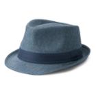 Men's Urban Pipeline&reg; Textured Cross-weave Fedora, Size: S/m, Blue (navy)