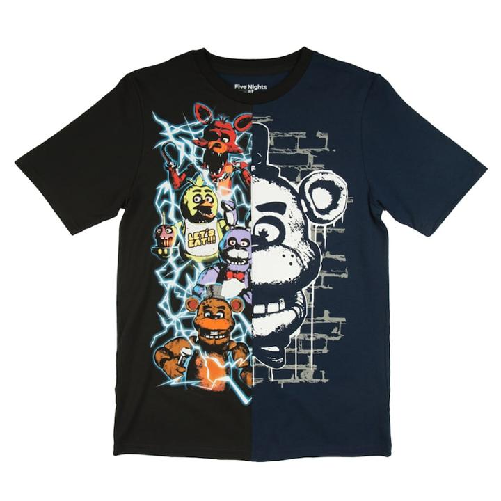 Boys 8-20 Five Nights At Freddy's Split Tee, Size: Medium, Black