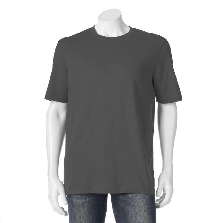 Big & Tall Croft & Barrow&reg; Signature Tee, Men's, Size: Xxl Tall, Grey