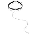 Mudd&reg; Ribbon & Star Y Choker Necklace Set, Women's, Silver