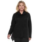 Plus Size Sonoma Goods For Life&trade; Supersoft Cowlneck Tunic, Women's, Size: 3xl, Black