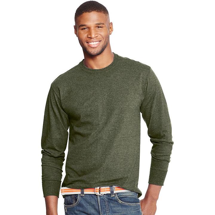 Men's Hanes Ultimate X-temp Crewneck Tee, Size: Xl, Dark Green