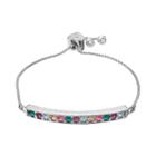 Brilliance Forever Family Lariat Bracelet With Swarovski Crystals, Women's, Multicolor