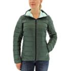 Women's Adidas Outdoor Light Down Hooded Jacket, Size: Xl, Med Green