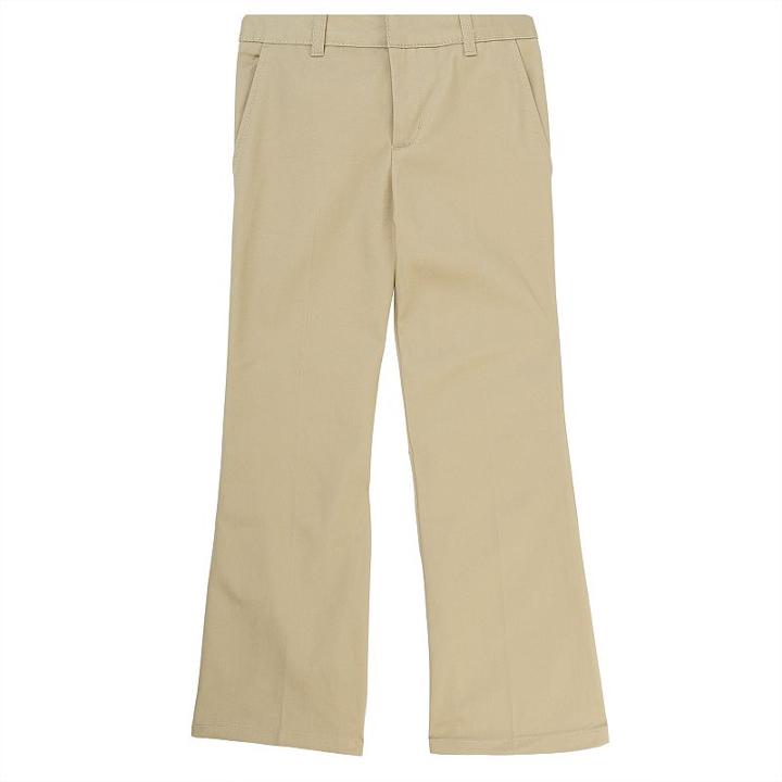 Girls 4-20 & Plus Size French Toast School Uniform Bootcut Pants, Girl's, Size: 10, Beig/green (beig/khaki)