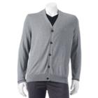 Big & Tall Croft & Barrow&reg; Classic-fit 12gg Cardigan, Men's, Size: M Tall, Med Grey