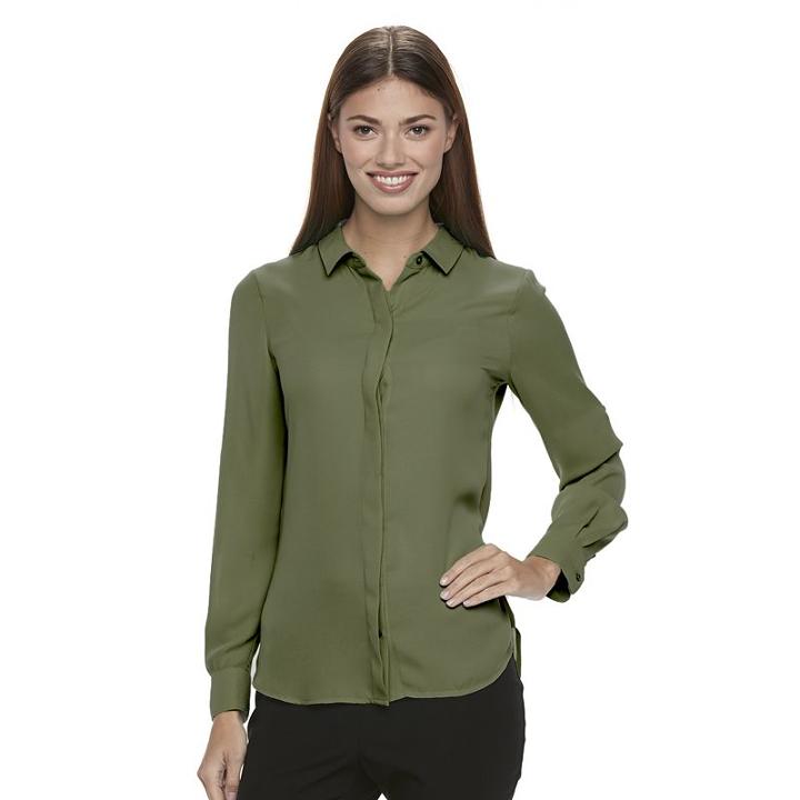 Women's Apt. 9&reg; Georgette Blouse, Size: Xs, Green