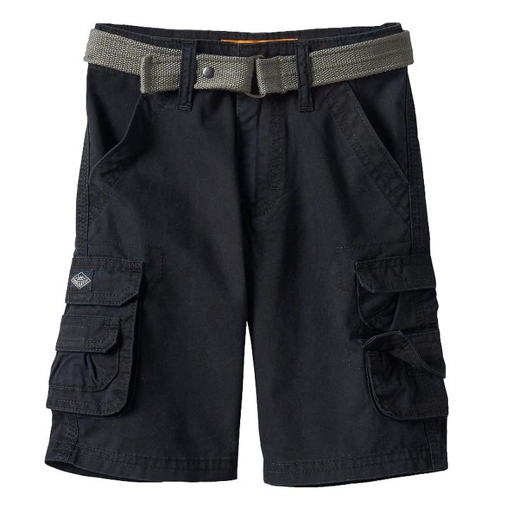Boys 4-7x Lee Cargo Shorts With Belt, Boy's, Size: 5, Black
