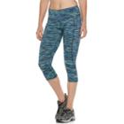 Women's Tek Gear&reg; Space-dyed Capris, Size: Small, Blue (navy)