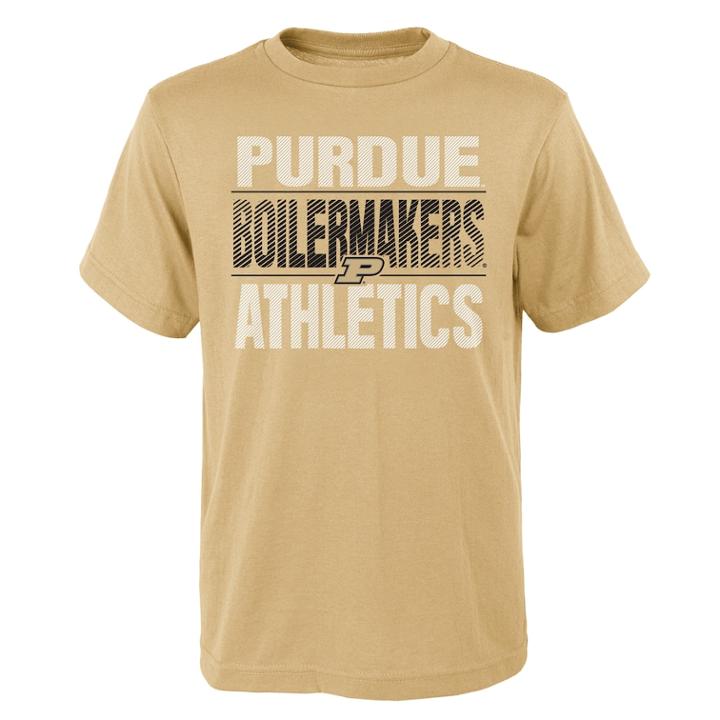 Boys' 4-18 Purdue Boilermakers Light Streaks Tee, Size: 8-10, Beige