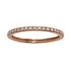 10k Rose Gold 1/3-ct. T.w. Diamond Eternity Wedding Ring, Women's, Size: 6, White