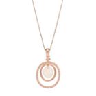 14k Rose Gold Over Silver Pink Chalcedony Oval Pendant, Women's, Size: 18