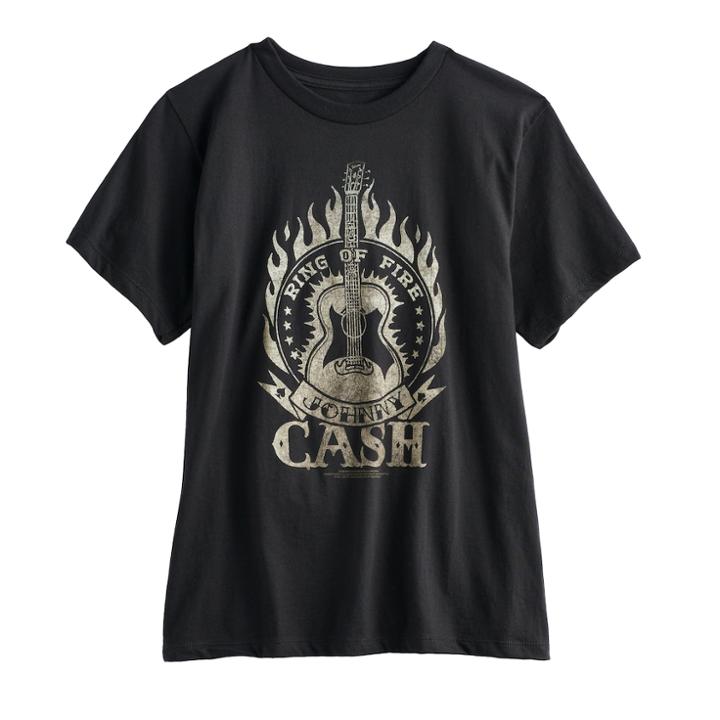 Boys 8-20 Johnny Cash Tee, Size: Medium, Black