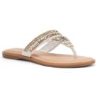 Sonoma Goods For Life&trade; Women's Beaded Thong Sandals, Size: Medium (10), White