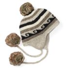 Women's Sijjl Wool Pom-pom Trapper Hat, Multicolor