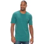 Big & Tall Sonoma Goods For Life&trade; Flexwear Classic-fit Stretch Crewneck Tee, Men's, Size: Xl Tall, Dark Green