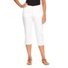 Women's Gloria Vanderbilt Violet Capris, Size: 16, White