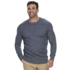 Big & Tall Croft & Barrow&reg; True Comfort Stretch Crewneck Sweater, Men's, Size: 4xb, Dark Blue