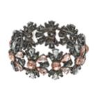 Pink Stone Cluster Flower Stretch Bracelet, Women's, Oxford