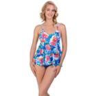 Women's Upstream Floral Tiered Tankini Top, Size: 6, Ovrfl Oth