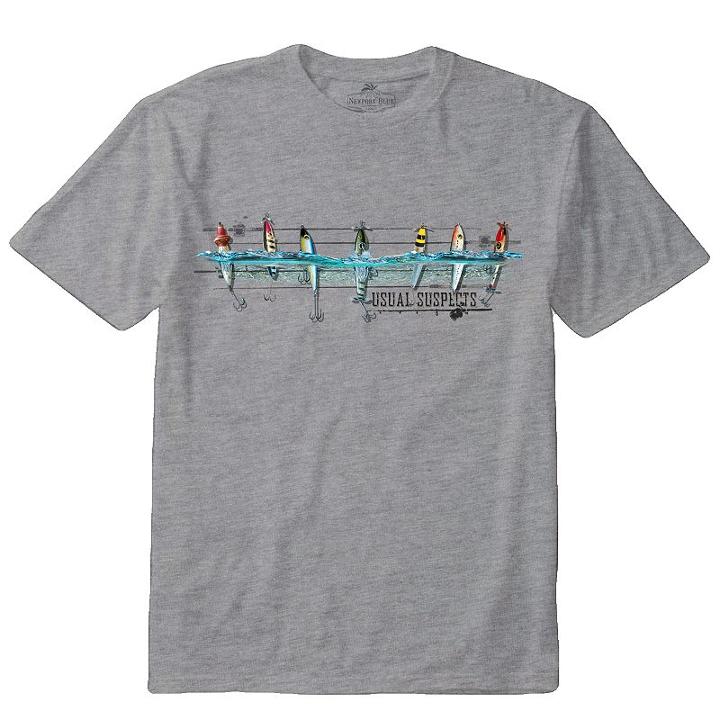 Men's Newport Blue Usual Suspects Tee, Size: Medium, Light Grey