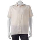 Men's Croft & Barrow&reg; Signature Classic-fit Microfiber Button-down Shirt, Size: Xl, Lt Beige