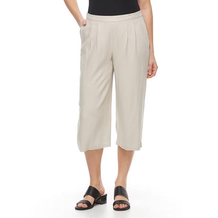 Petite Apt. 9&reg; Pull-on Culottes, Women's, Size: Xl Petite, Lt Beige