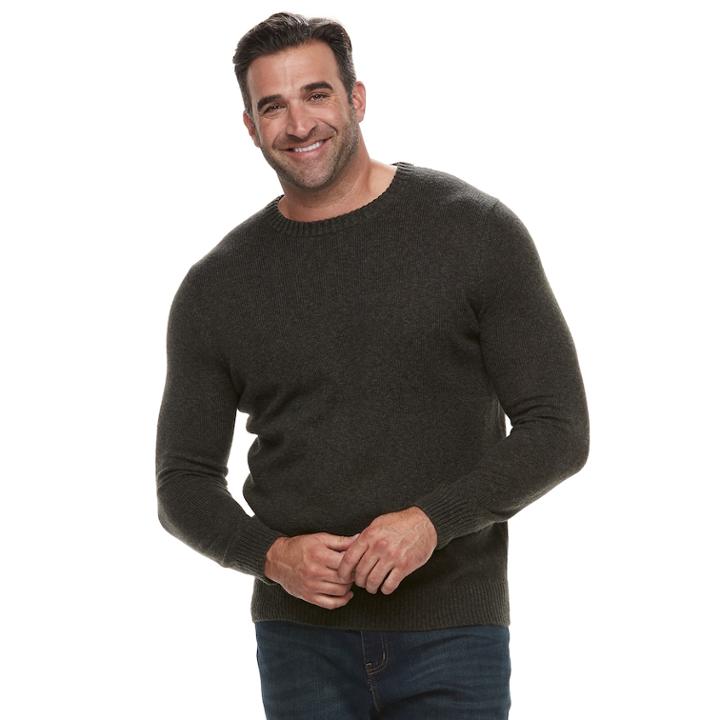 Big & Tall Croft & Barrow&reg; Classic-fit 7gg Super Soft Crewneck Sweater, Men's, Size: 4xl Tall, Green