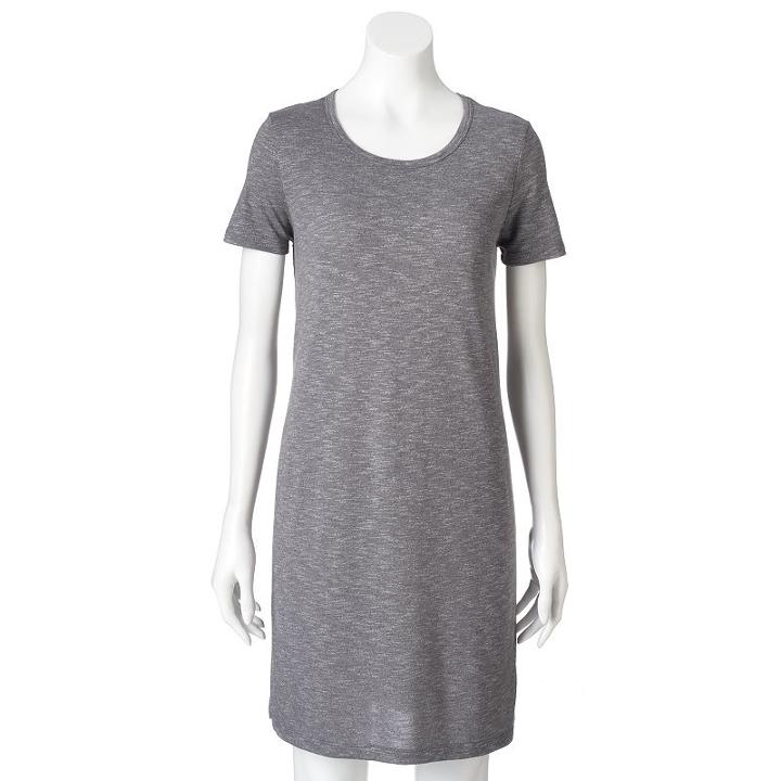 Women's Sonoma Goods For Life&trade; T-shirt Dress, Size: Xl, Med Grey