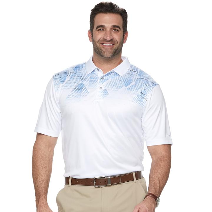 Big & Tall Grand Slam On Course Regular-fit Space-dyed Performance Golf Polo, Men's, Size: 3xl Tall, White