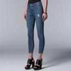 Women's Simply Vera Vera Wang Everyday Luxury Ankle Skinny Jeans, Size: 6, Blue