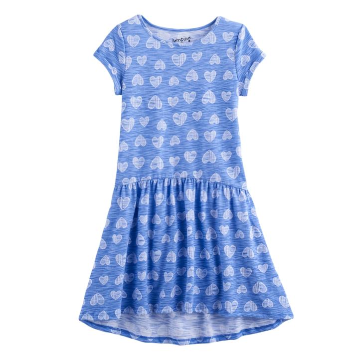 Girls 4-10 Jumping Beans&reg; Drop Waist Dress, Size: 6, Blue (navy)