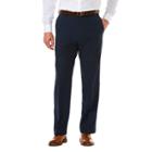 Big & Tall Haggar&reg; Cool 18&reg; Pro Straight-fit Wrinkle-free Flat-front Super Flex Waist Pants, Men's, Size: 32x38, Blue (navy)