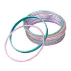 Girls 4-16 12-pk. Glitter Bangle Bracelets, Girl's, Dark Pink
